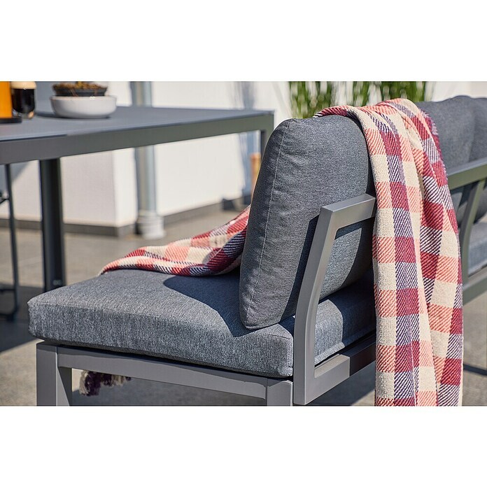 Sunfun Maja Loungesofa (B x T x H: 140 x 67 x 65 cm, Aluminium, Night-Grey) | BAUHAUS
