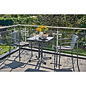 Sunfun Gartenmöbel-Set Boulevard/Sarah (3 -tlg., Night-Grey, Klappbar, Tisch (L x B): 70 x 70 cm, Stuhl (L x B x H): 80 x 59 x 57 cm) | BAUHAUS