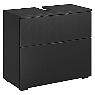 Riva Waschtischunterschrank Space (B x T x H: 65 x 32 x 57 cm, Schwarz, Matt)