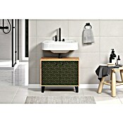 Riva Waschtischunterschrank Flower (B x T x H: 70 x 34 x 59 cm, Dark Green/Artisan Eiche, Matt) | BAUHAUS