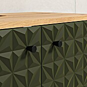 Riva Waschtischunterschrank Flower (B x T x H: 70 x 34 x 59 cm, Dark Green/Artisan Eiche, Matt) | BAUHAUS