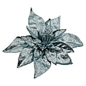 Dekoblüte Weihnachtsstern mit Clip (Durchmesser: 21 cm, Türkis) | BAUHAUS