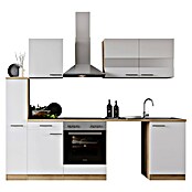 Respekta Küchenzeile Merle (Breite: 250 cm, Weiß, Mit Elektrogeräten, Mit Waschmaschinennische) | BAUHAUS