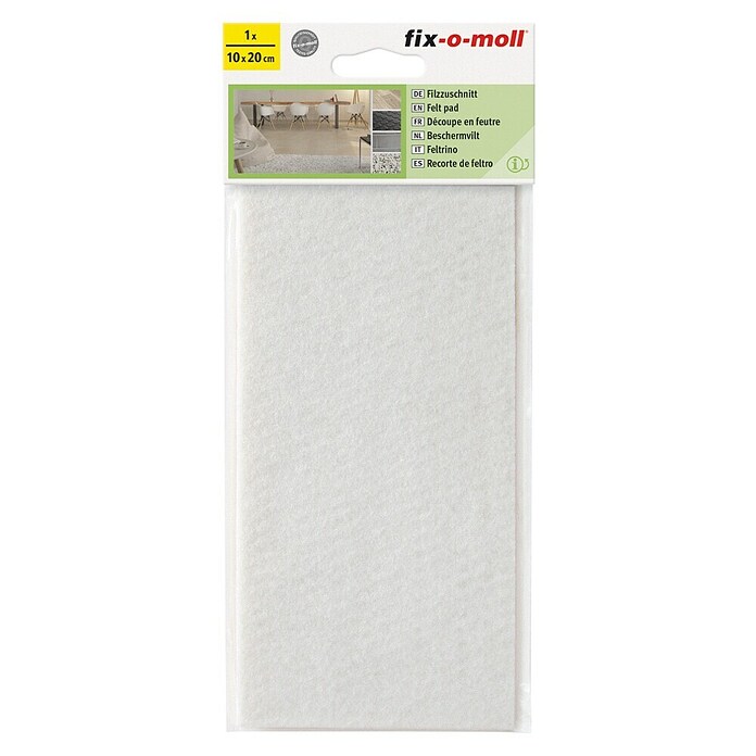 Fix-o-moll Antideslizante de fieltro (An x Al: 200 x 100 mm, Pegado, 1 pzs., Blanco) | BAUHAUS
