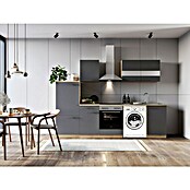 Respekta Küchenzeile Merle (Breite: 280 cm, Grau, Mit Elektrogeräten, Mit Waschmaschinennische) | BAUHAUS