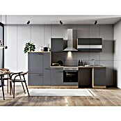 Respekta Küchenzeile Merle (Breite: 310 cm, Grau, Mit Elektrogeräten, Mit Waschmaschinennische) | BAUHAUS