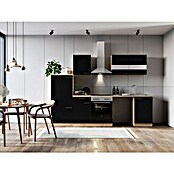 Respekta Küchenzeile Merle (Breite: 280 cm, Schwarz, Mit Elektrogeräten, Mit Waschmaschinennische) | BAUHAUS