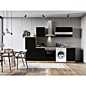 Respekta Küchenzeile Merle (Breite: 280 cm, Schwarz, Mit Elektrogeräten, Mit Waschmaschinennische) | BAUHAUS