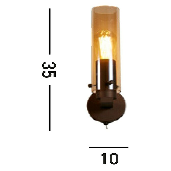 Searchlight Wandlamp Sweden (Mokka, Amber, E27) | BAUHAUS