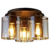 Searchlight Plafondlamp Sweden (l x b x h: 39 x 39 x 21 cm, Mokka, Amber, E27) | BAUHAUS