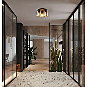 Searchlight Plafondlamp Sweden (l x b x h: 39 x 39 x 21 cm, Mokka, Amber, E27) | BAUHAUS