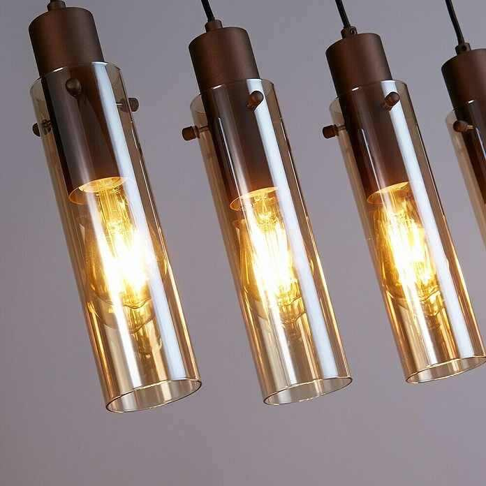 Searchlight Hanglamp Sweden (l x b x h: 68 x 7 x 31 cm, Kleur glas: Amber, E27) | BAUHAUS