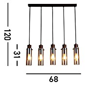 Searchlight Hanglamp Sweden (l x b x h: 68 x 7 x 31 cm, Kleur glas: Amber, E27) | BAUHAUS