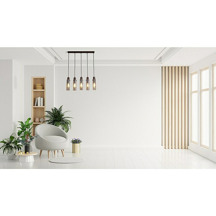 Searchlight Hanglamp Sweden (l x b x h: 68 x 7 x 31 cm, Kleur glas: Amber, E27) | BAUHAUS