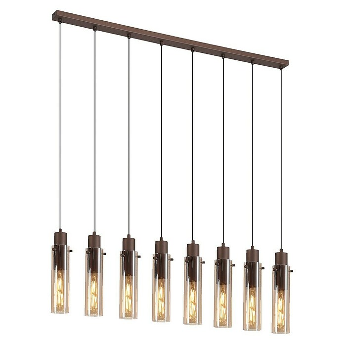 Searchlight Hanglamp Sweden (l x b x h: 110 x 7 x 32 cm, Kleur glas: Amber, E27) | BAUHAUS