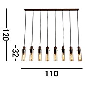 Searchlight Hanglamp Sweden (l x b x h: 110 x 7 x 32 cm, Kleur glas: Amber, E27) | BAUHAUS