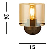 Searchlight Wandlamp Sweden (Mokka en Amber, Amber, E27) | BAUHAUS