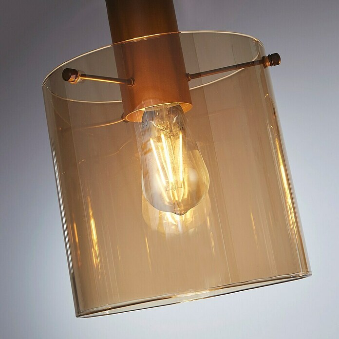 Searchlight Hanglamp Sweden (l x b x h: 142 x 22 x 35 cm, Kleur glas: Amber, E27) | BAUHAUS