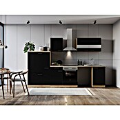 Respekta Küchenzeile Merle (Breite: 310 cm, Schwarz, Mit Elektrogeräten, Mit Waschmaschinennische) | BAUHAUS