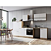 Respekta Küchenzeile Merle (Breite: 310 cm, Weiß, Mit Elektrogeräten, Mit Waschmaschinennische) | BAUHAUS