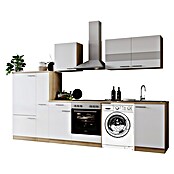 Respekta Küchenzeile Merle (Breite: 310 cm, Weiß, Mit Elektrogeräten, Mit Waschmaschinennische) | BAUHAUS