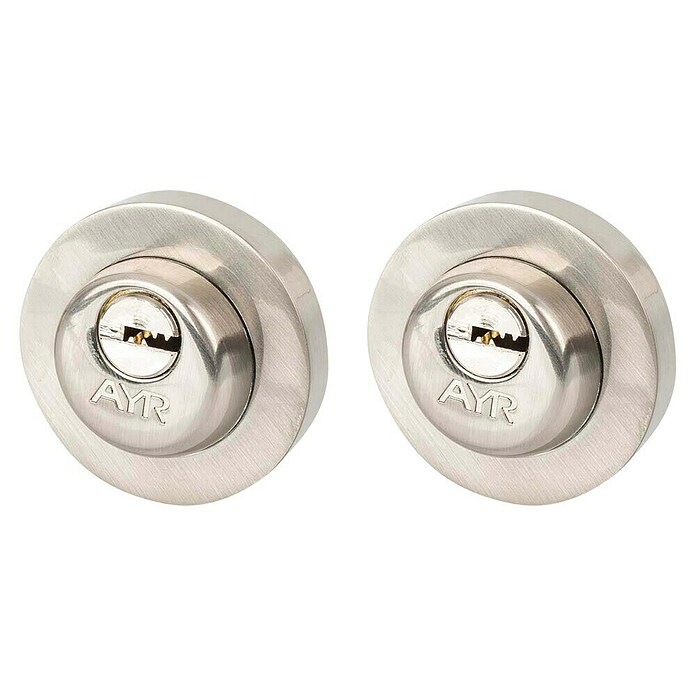 AYR Pestillo con bloqueo 103-50 CC Níquel (2 llaves)