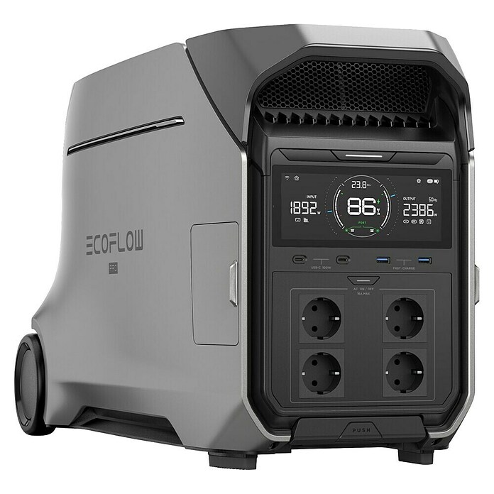 EcoFlow Powerstation Delta Pro 3 (4 096 Wh, Silber, Schwarz) | BAUHAUS