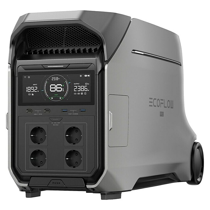 EcoFlow Powerstation Delta Pro 3 (4 096 Wh, Silber, Schwarz) | BAUHAUS