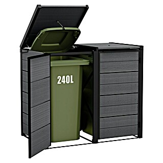 Keter Afvalcontainerbox Hide Away (179 x 110 cm, Kunststof, Grijs)