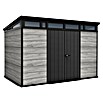 Keter Gerätehaus Signature Storm Grey 11x7 (Außenmaß inkl. Dachüberstand (B x T): 342 x 218 cm, Kunststoff, Stormgrey) | BAUHAUS
