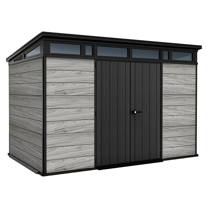 Keter Caseta para jardín Signature Strom Grey 117 (Medidas ext. (An x Pr): 342 x 218 cm, Plástico, Gris tormenta) | BAUHAUS