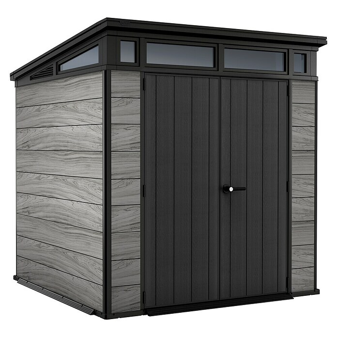 Keter Caseta para jardín Signature Storm Grey 77 (Medidas ext. (An x Pr): 216 x 218 cm, Plástico, Gris tormenta) | BAUHAUS