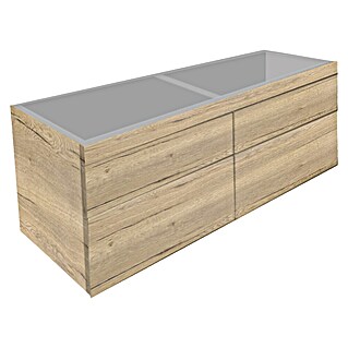 Best Design Wastafelonderkast Beauty-140-Halifax-Greeploos (b x d x h: 140 x 44,5 x 47,5 cm, Halifax Beige)