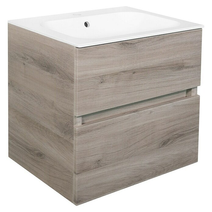 Best Design Wastafelonderkast Splash-Grey-Greeploos (b x d x h: 59,5 x 47 x 56 cm, Grijs-Eiken) | BAUHAUS
