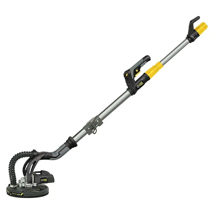 Fartools Aspirador en seco y húmedo NETUP30PB + lijadora de paredes DWS710E - 2 pzs. - Detalle de una lijadora de pared de cuello largo con sistema de aspiración, perfecta para preparación de superficies.