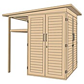 Weka GartenQ Geräteschrank (200 x 200 x 217 cm, Natur)