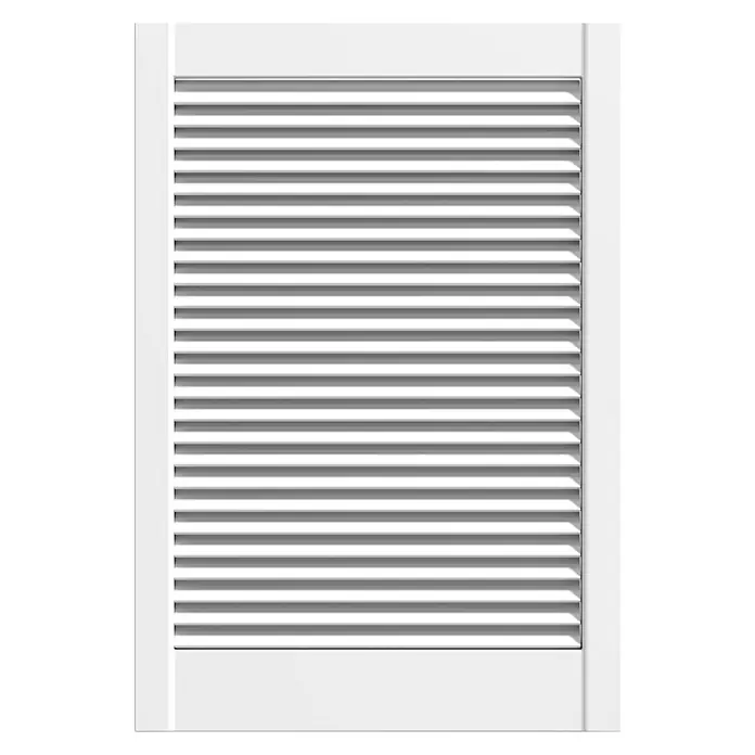 Lamellentür - B x H: 494 x 762 mm, Art Lamellen: Offen, Weiß - Fensterladen mit horizontalen Lamellen. Der weiße Fensterladen sorgt für Privatsphäre und Lichtsteuerung im Raum.