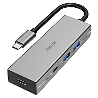 Hama USB-Hub USB-C mit 4 Ports 5 Gbit/s (USB A-Stecker, USB C-Stecker)