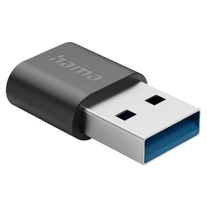 Hama USB-Adapter 3.2 Gen2 10 Gbit / s -  - Schwarzer Hama USB-A Adapter mit blauem USB 3.0 Stecker.