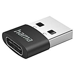 Hama USB-Adapter 480 Mbit/s (Schwarz, USB A-Stecker, USB C-Stecker, 3 Stk.)