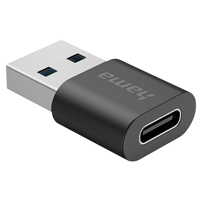 Hama USB-Adapter 3.2 Gen2 10 Gbit / s (USB A-Stecker, USB C-Stecker, Schwarz) | BAUHAUS