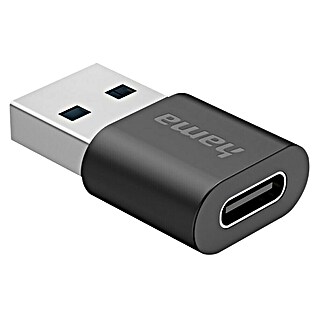 Hama USB-Adapter 3.2 Gen2 10 Gbit / s (USB A-Stecker, USB C-Stecker, Schwarz)