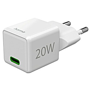 Hama USB-Adapter Schnellladegerät 20 W (Weiß, USB C-Stecker)