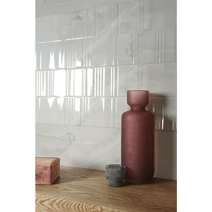 Zidna pločica Onyx Lot  (D x Š: 90 x 30 cm, Svijetlosiva, Visokog sjaja) | BAUHAUS