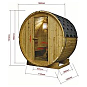 Sanotechnik Savna v sodu Tromsö M  (Do x Š x V: 120 x 189 x 191,5 cm) | 4146 - Element-Saunen | DCGA - Fertigsauna | DCG - Sauna Wellness | DC - Sanitärinstallation | D - Sanitär | BAUHAUS