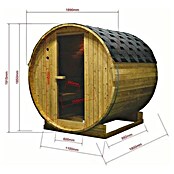 Sanotechnik Savna v sodu Tromsö L  (Les, Do x Š x V: 153,8 x 176,8 x 176,8 cm) | 4146 - Element-Saunen | DCGA - Fertigsauna | DCG - Sauna Wellness | DC - Sanitärinstallation | D - Sanitär | BAUHAUS