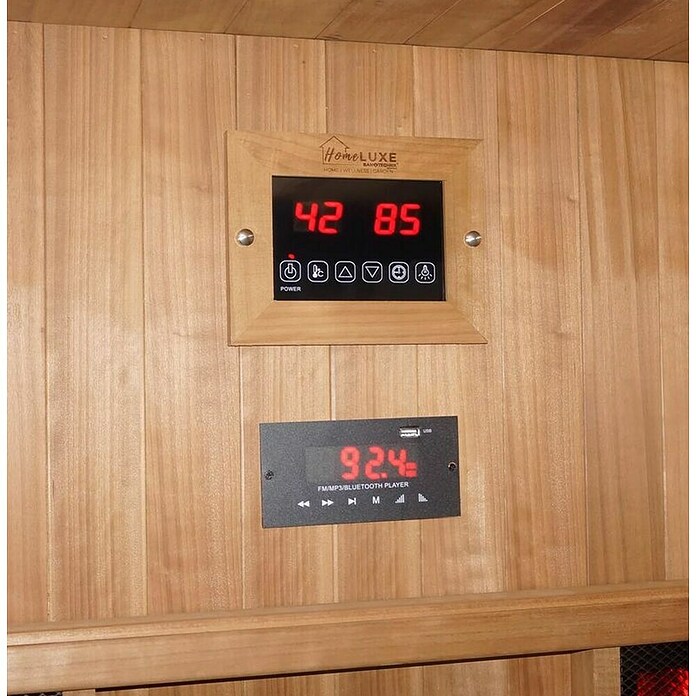Sanotechnik IR kabina in finska savna Kotka  (Do x Š x V: 200 x 150 x 190 cm, 6,9 kW) | 4146 - Element-Saunen | DCGA - Fertigsauna | DCG - Sauna Wellness | DC - Sanitärinstallation | D - Sanitär | BAUHAUS