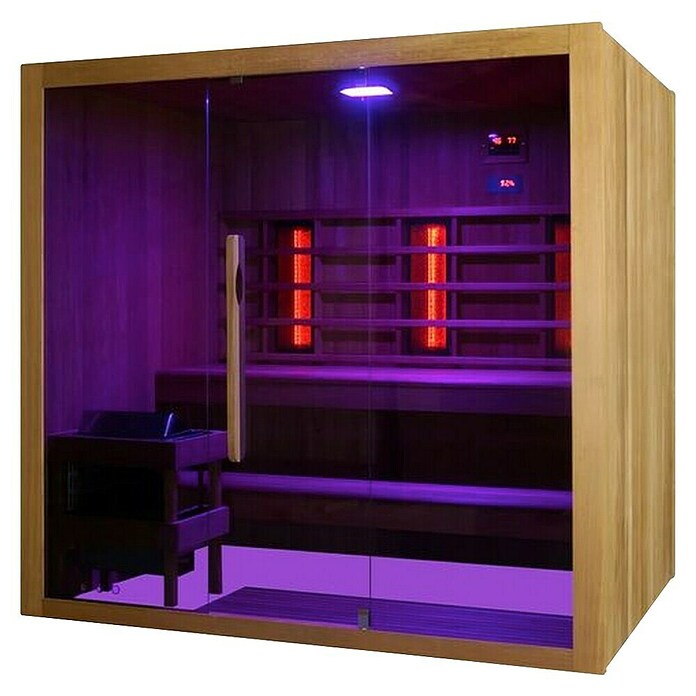 Sanotechnik IR kabina in finska savna Kotka  (Do x Š x V: 200 x 150 x 190 cm, 6,9 kW) | 4146 - Element-Saunen | DCGA - Fertigsauna | DCG - Sauna Wellness | DC - Sanitärinstallation | D - Sanitär | BAUHAUS