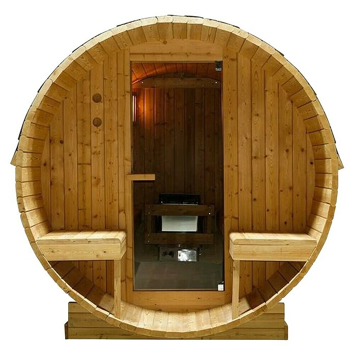 Sanotechnik Savna v sodu Bergen  (Les, Do x Š x V: 220 x 189 x 191,5 cm) | 4146 - Element-Saunen | DCGA - Fertigsauna | DCG - Sauna Wellness | DC - Sanitärinstallation | D - Sanitär | BAUHAUS