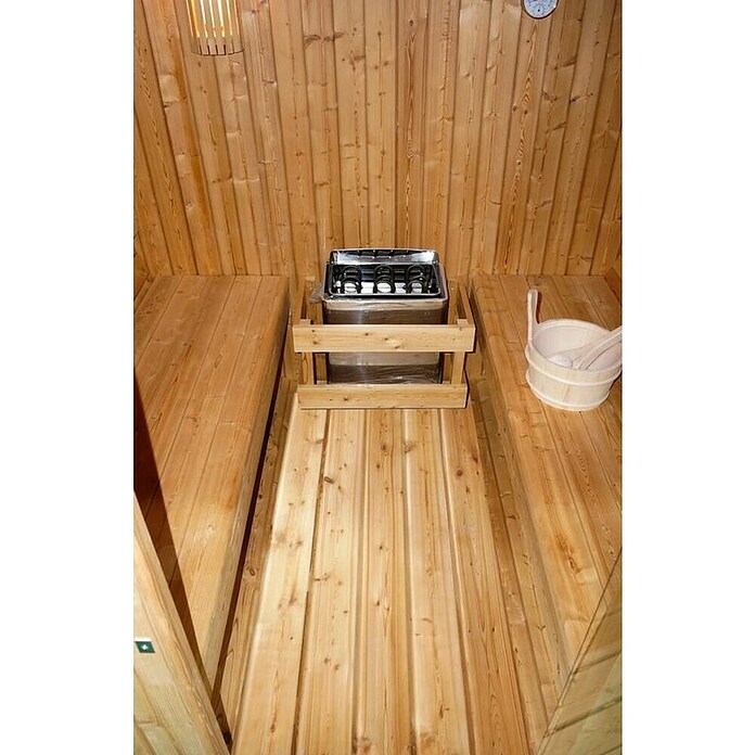 Sanotechnik Savna v sodu Bergen  (Les, Do x Š x V: 220 x 189 x 191,5 cm) | 4146 - Element-Saunen | DCGA - Fertigsauna | DCG - Sauna Wellness | DC - Sanitärinstallation | D - Sanitär | BAUHAUS
